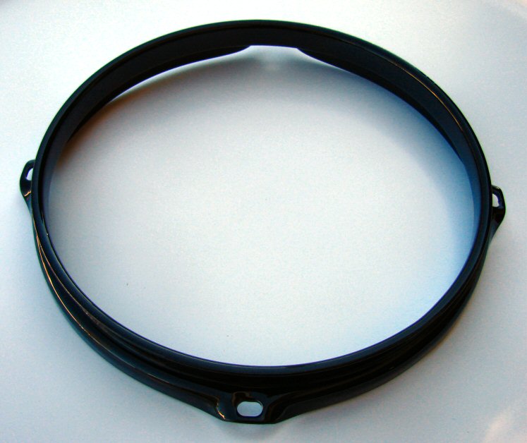 Black Powder Coated 8 Inch 4 Lug Batter Hoop